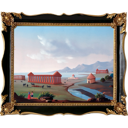Baroque in Black and Gold Frame