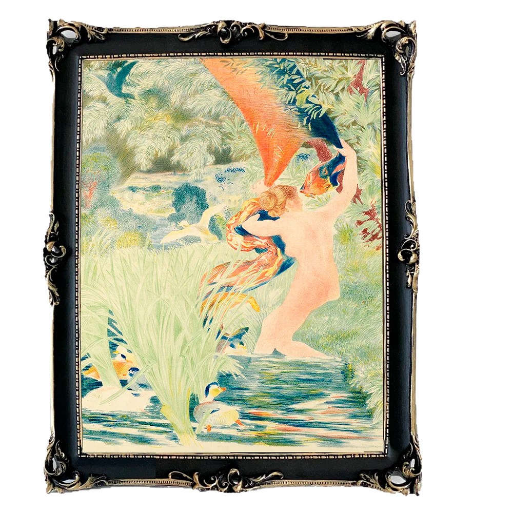 Baroque Heritage Distressed Black and Gold Frame