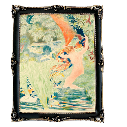 Baroque Heritage Distressed Black and Gold Frame