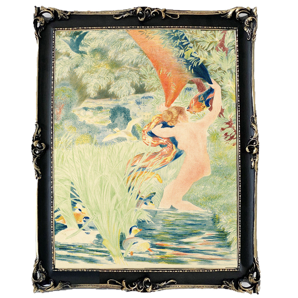 Baroque Heritage Distressed Black and Gold Frame