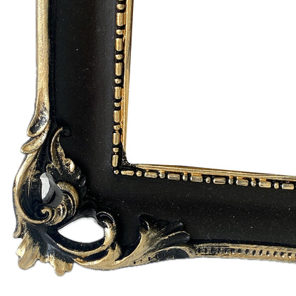Baroque Heritage Distressed Black and Gold Frame