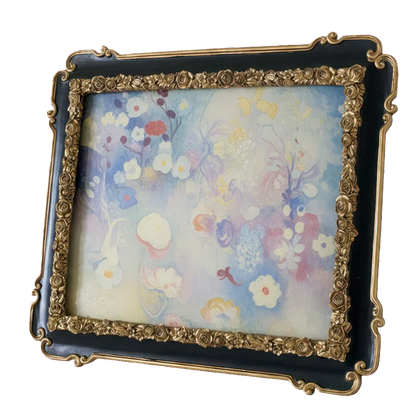 Baroque-Revival Scalloped Gilded Frame