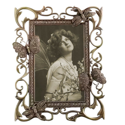 Elegance in Bloom: Art Nouveau Butterfly Frame