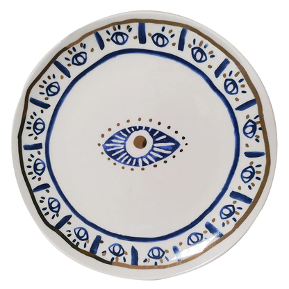 Mystic Blue Eye and Hand Elegance: Decorative Plates