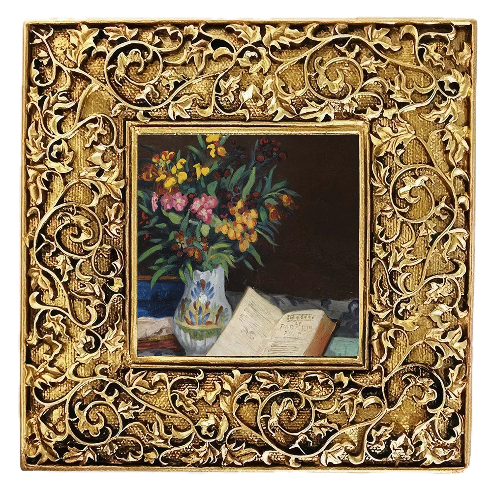 Small "Antique Gilt" Square Filigree Frame