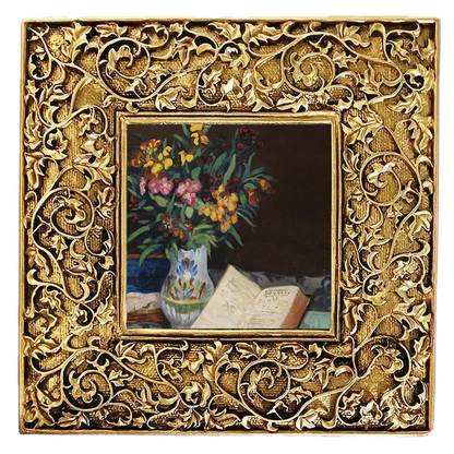 Small "Antique Gilt" Square Filigree Frame