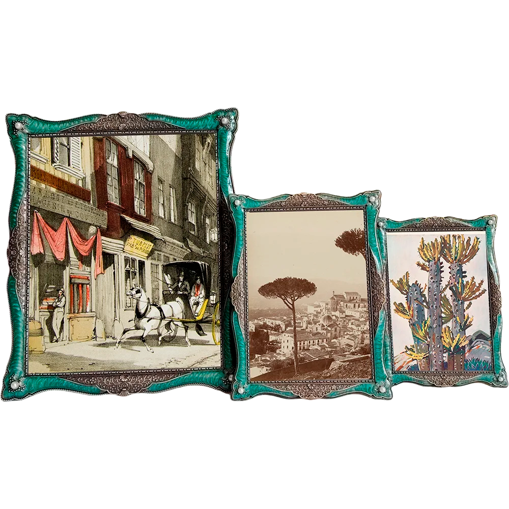 Antique Jade Green Revival Frame