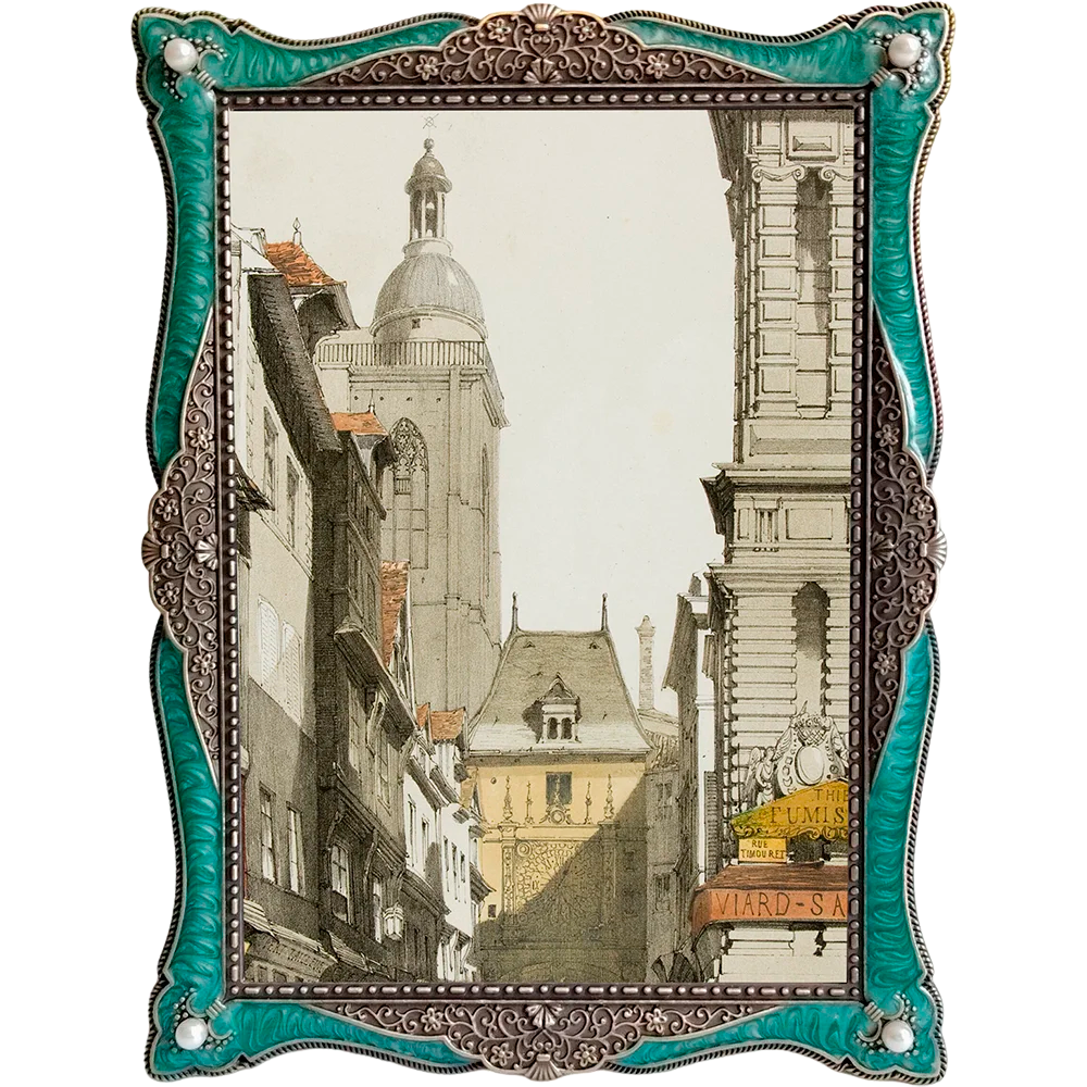 Antique Jade Green Revival Frame