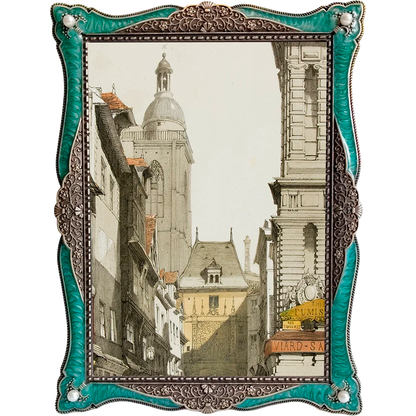 Antique Jade Green Revival Frame