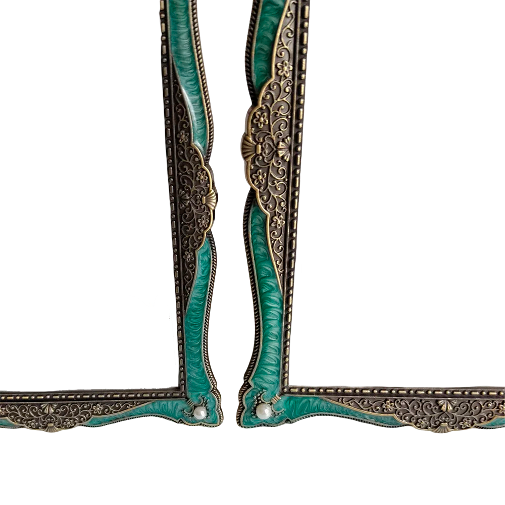 Antique Jade Green Revival Frame