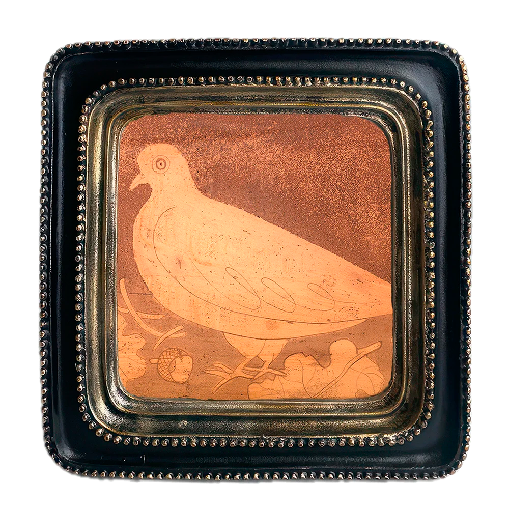 Midnight Noir & Gilded Bead Square Frame